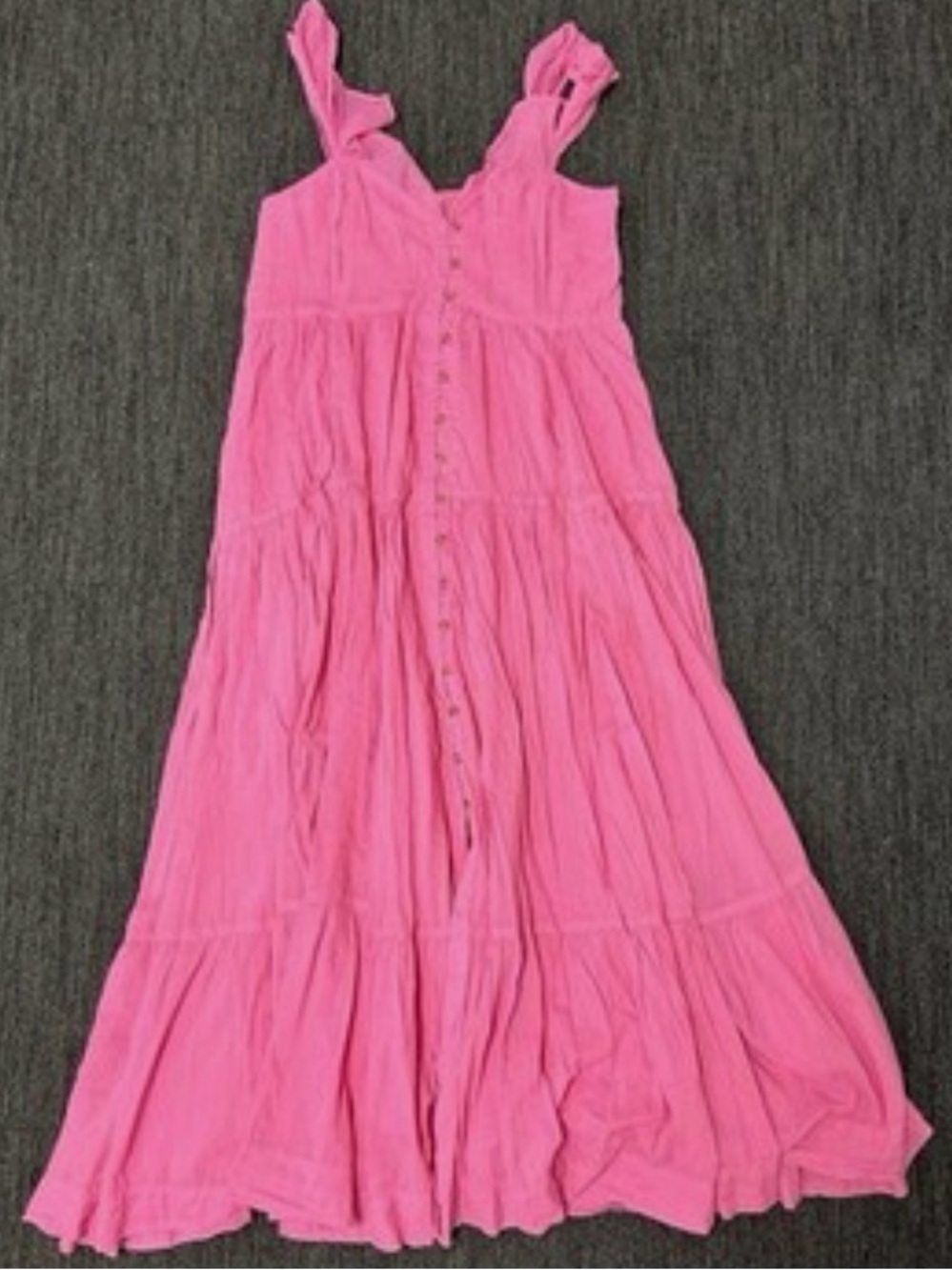 Pilcro Anthropologie Flutter Sleeve Button-Front Maxi Dress LINED - Picture 4 of 9